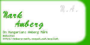 mark amberg business card